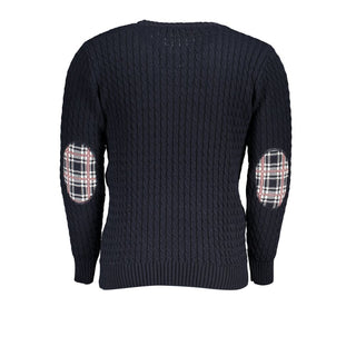 Blauer Acryl-Herrenpullover