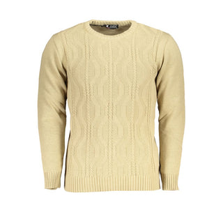 Beige Acrylic Men Sweater