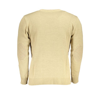 Beige Acrylic Men Sweater