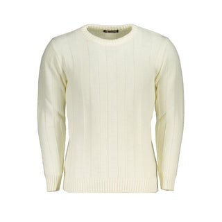 Weißer Acryl-Herrenpullover
