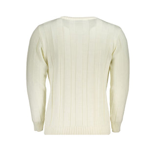 Weißer Acryl-Herrenpullover