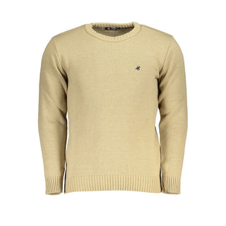 Beige Acrylic Men's Sweater