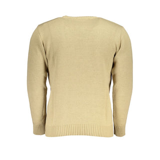 Beige Acrylic Men's Sweater