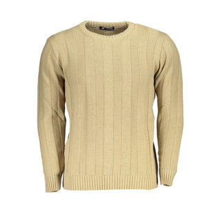 Beige Acrylic Men Sweater