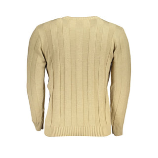 Beige Acrylic Men Sweater