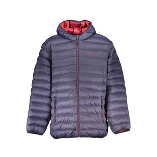 Chaqueta azul de poliéster para hombre