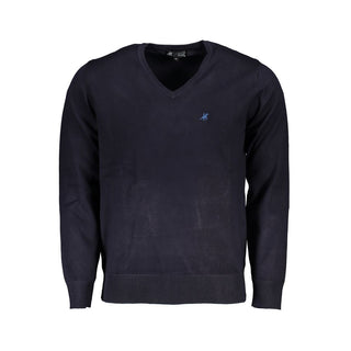 Blauer Viscose Herrenpullover