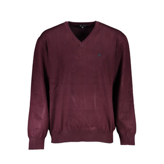 Red Viscosa Men Sweater