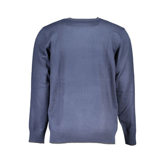 Blu Viscosa Uomo Maglia