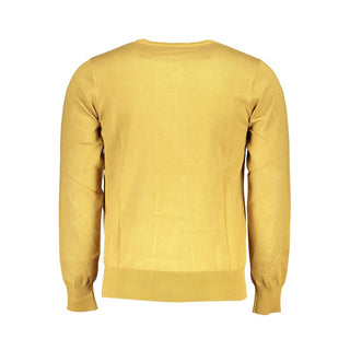 Yellow Viscosa Men Sweater