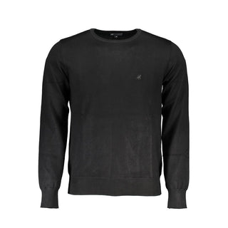 Schwarzer Viscose Herrenpullover