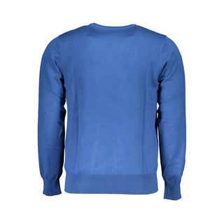 Blu Viscosa Uomo Maglia