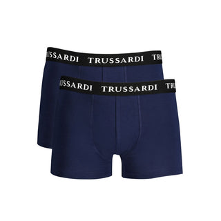 Baumwoll-Boxershorts für Herren, Blau