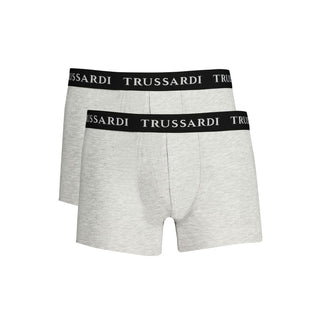Ropa interior boxer de algodón gris para hombre