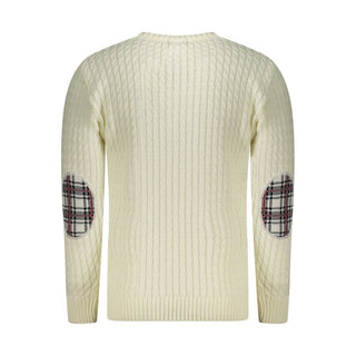 Suéter para hombre de acrílico blanco