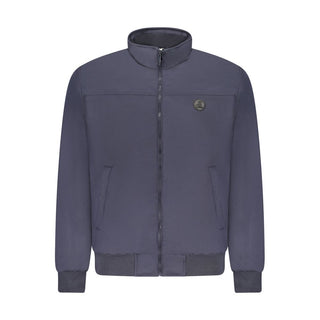 Blaue Herrenjacke aus Polyester