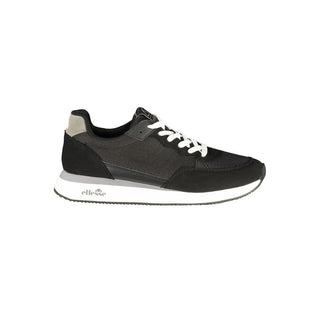 Black Polyester Men Sneaker