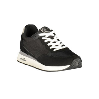 Black Polyester Men Sneaker