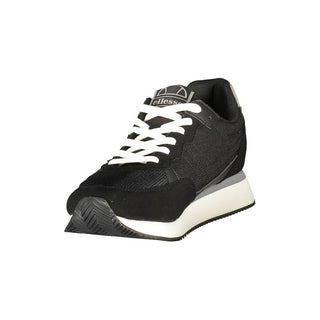 Black Polyester Men Sneaker