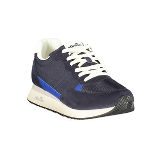 Blue Polyurethane Men Sneaker