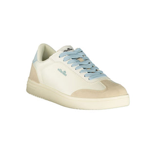 White Polyurethane Women Sneaker