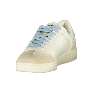 White Polyurethane Women Sneaker