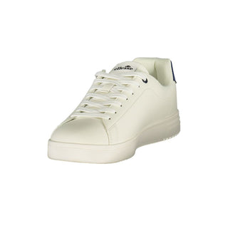 White Polyurethane Men Sneaker