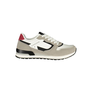 White Polyester Men Sneaker