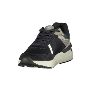 Blue Polyurethane Men Sneaker