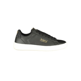 Black Polyurethane Men Sneaker