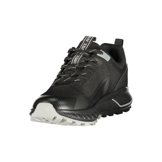 Black Polyurethane Men Sneaker