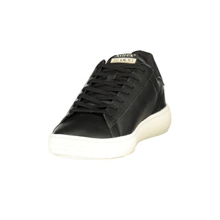 Schwarzer Polyurethan-Herren-Sneaker