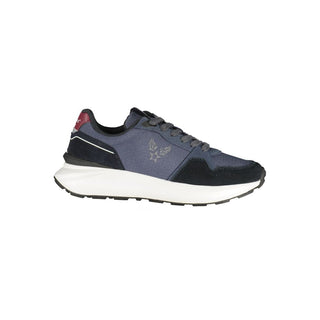 Blue Polyurethane Men Sneaker