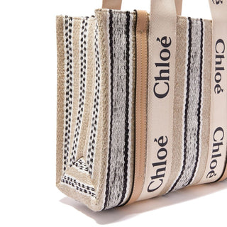Bolso tote de lino beige