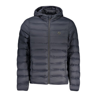Blaue Polyester-Herrenjacke