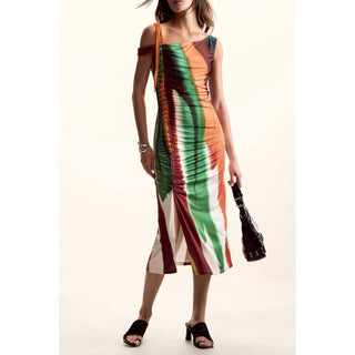 Marrone Damenkleid aus Polyester