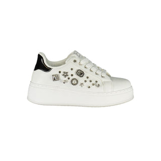 Weiße Polyurethan Damen Sneaker