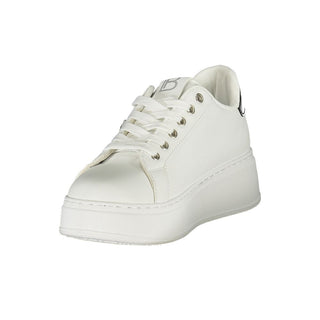 Weiße Polyurethan Damen Sneaker