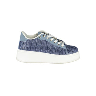 Blue Polyurethane Women Sneaker