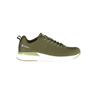 Zapatilla de hombre verde de poliéster