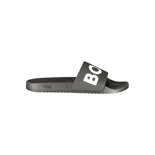 Ciabatta negra de poliuretano para hombre