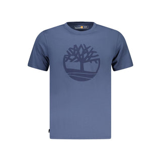 Blaues Baumwoll-Herren-T-Shirt