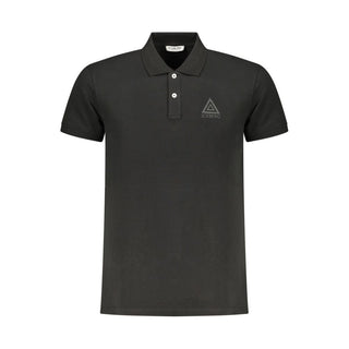 Schwarzes Herren-Poloshirt aus Baumwolle