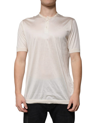 Off-White Seiden Henley Kurzarm T-Shirt