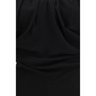 Schwarzes Viskose-Cocktailkleid