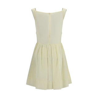 Beiges Freizeitkleid aus Baumwolle