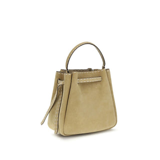 Beige Kalbsleder Bos Taurus Backet Bag