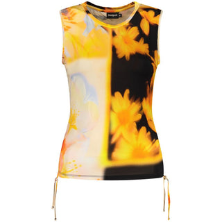 Camiseta sin mangas de mujer de viscosa naranja