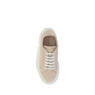 Beige Other Fibres Platform Sneakers