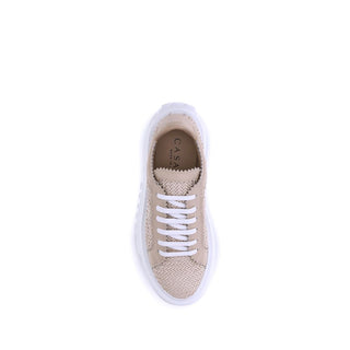 Beige Other Fibres Platform Sneakers